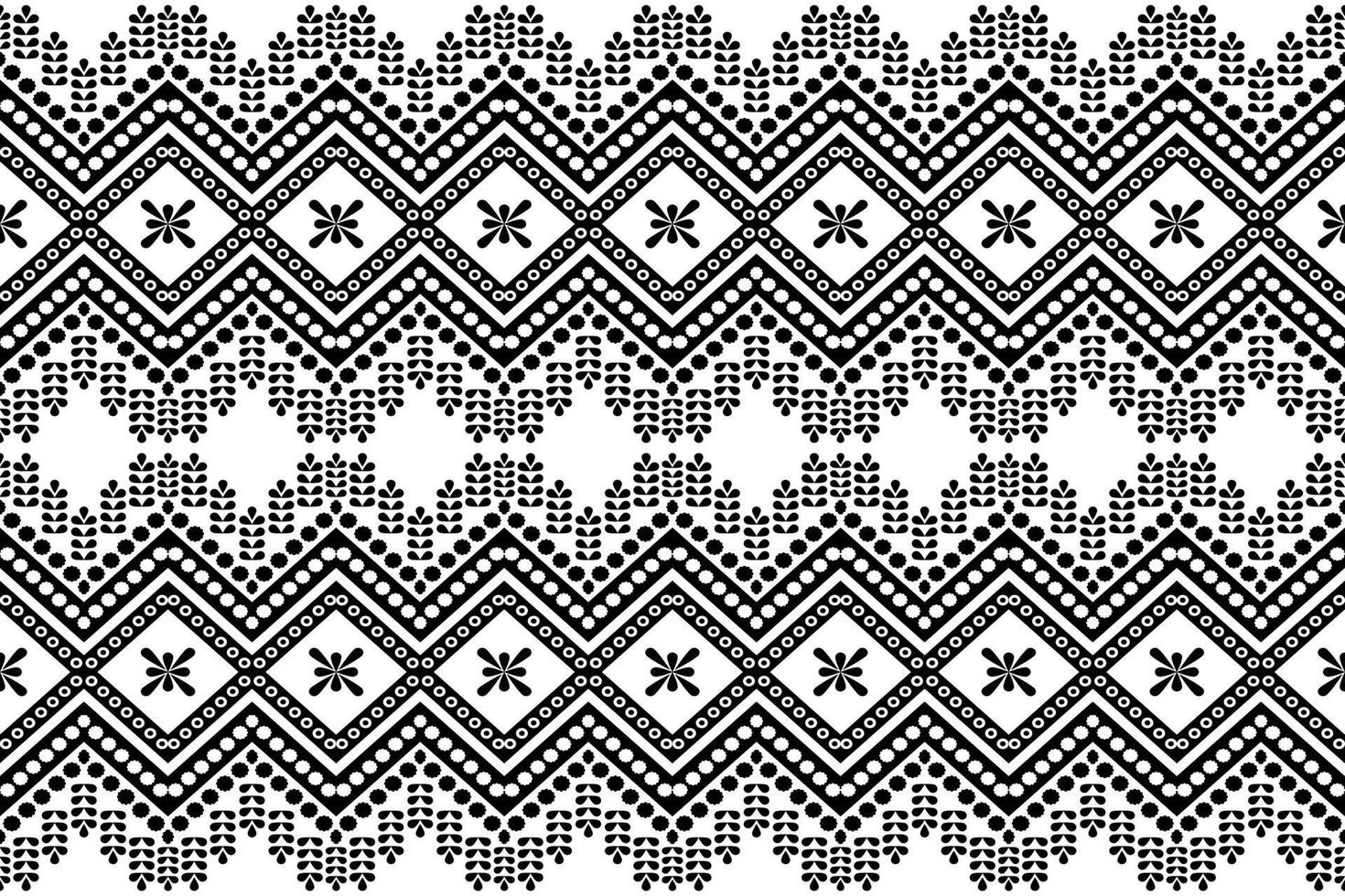 naadloze etnische patroon in zwart-witte kleur. Azteekse tribal vector design