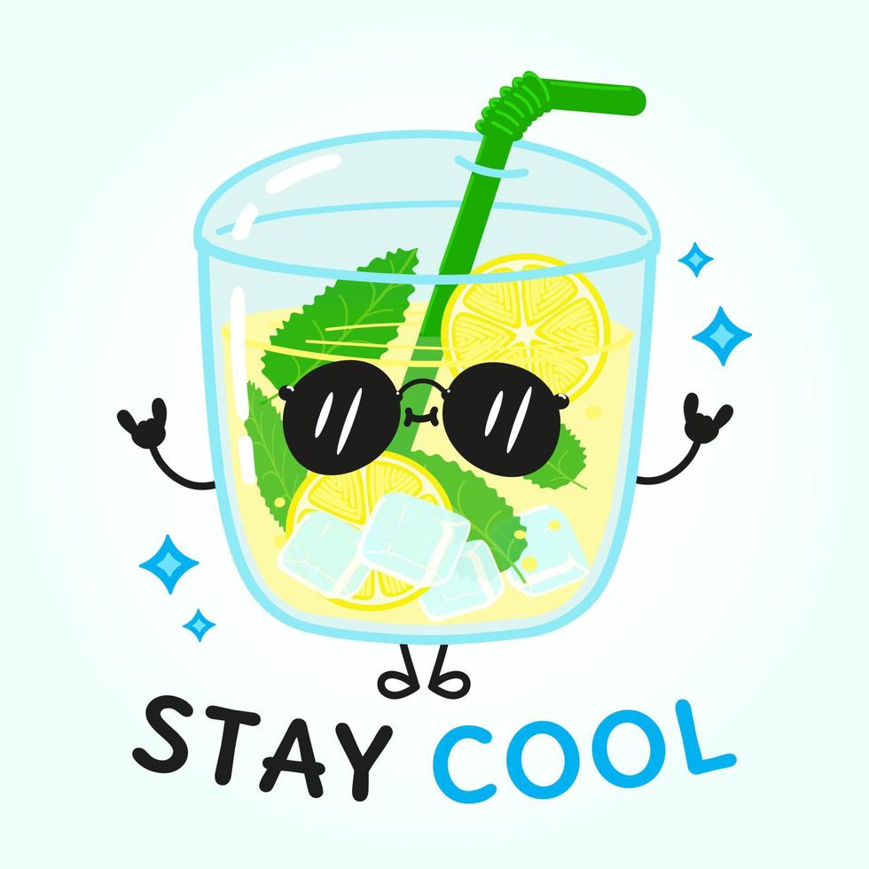 leuke grappige limonadekaart. vector hand getekend cartoon kawaii karakter illustratie pictogram. geïsoleerd op een witte achtergrond. limonade karakter concept