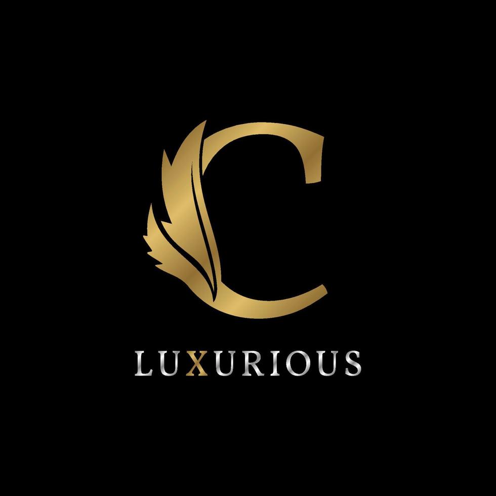 letter c bloemen decoratief luxe alfabet voor bruids, bruiloft, schoonheidsverzorging logo, personal branding afbeelding, make-up artiest, wimpers, nail art of een ander koninklijk merk en bedrijf vector