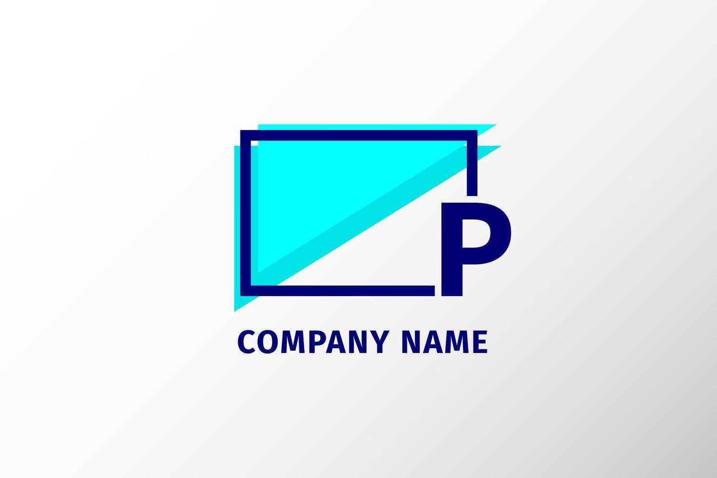 schermframe letter p. modern en opvallend professioneel bedrijfslogo vector