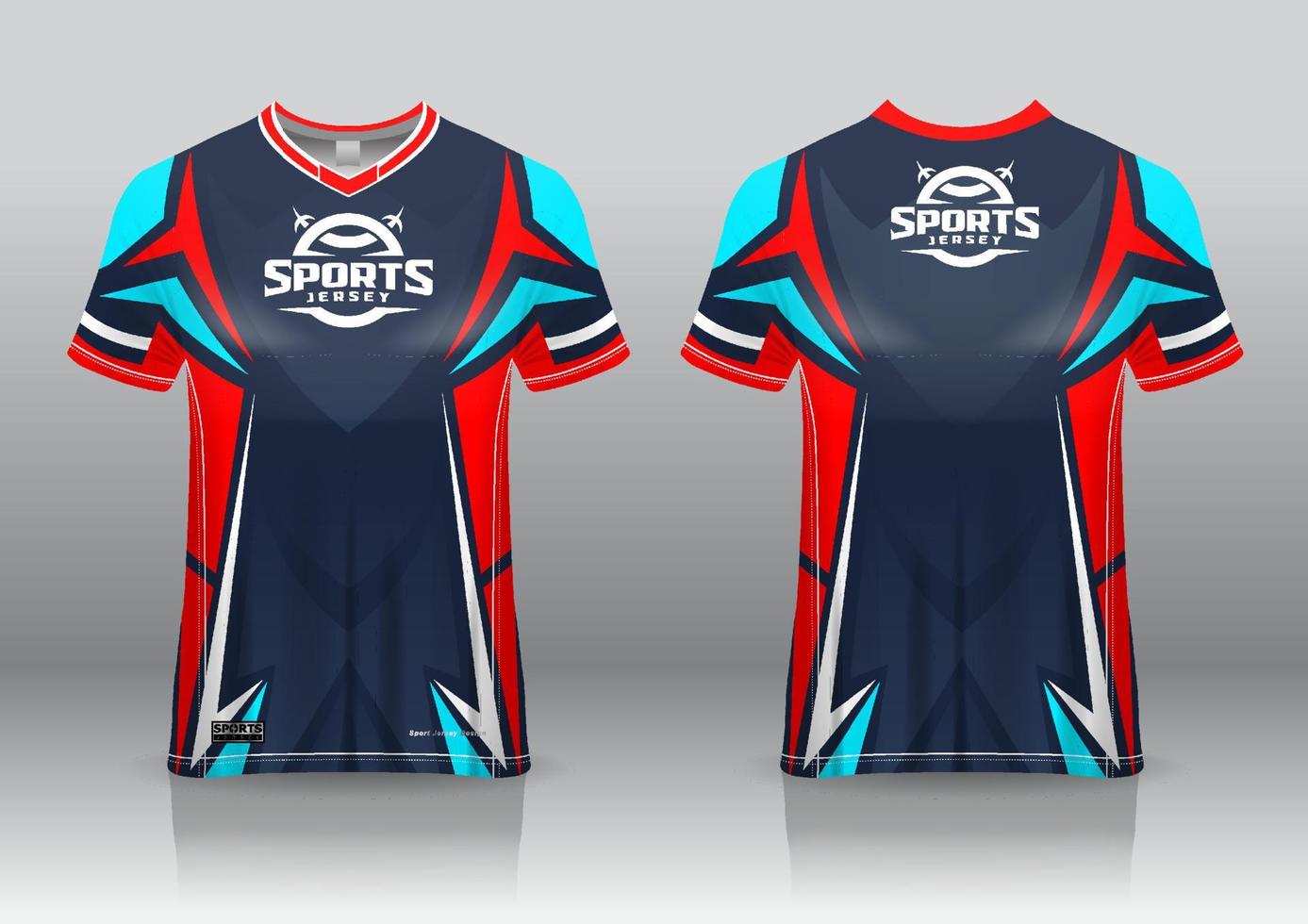 esport jersey gaming-ontwerp voor- en achteraanzicht vector