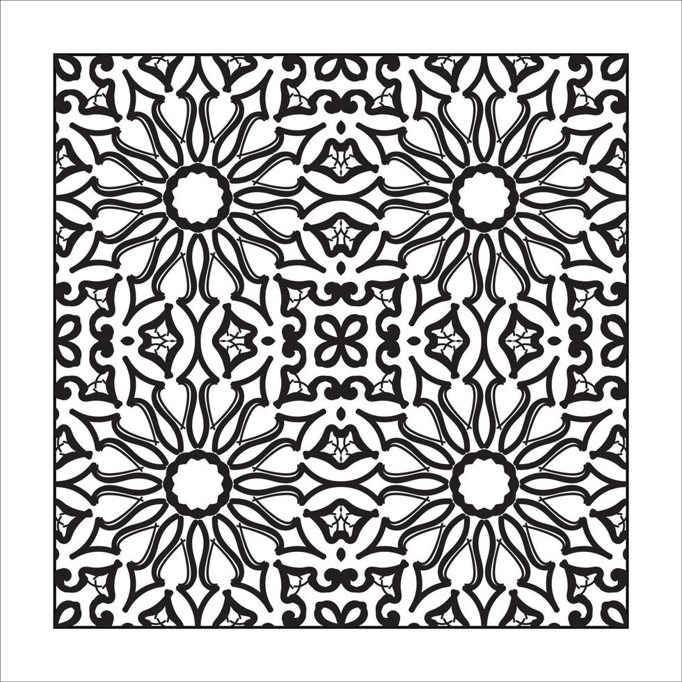 mandala naadloze patroon bloemen ornament. vector