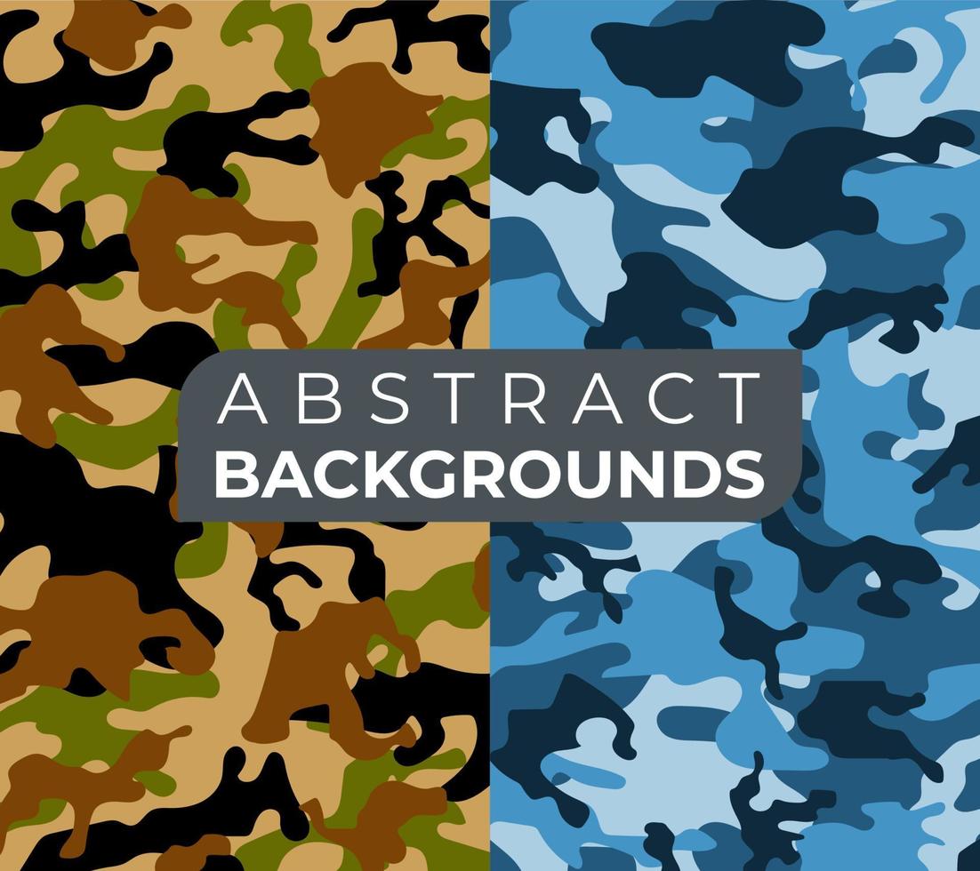 camouflage patroon achtergronden collectie vector