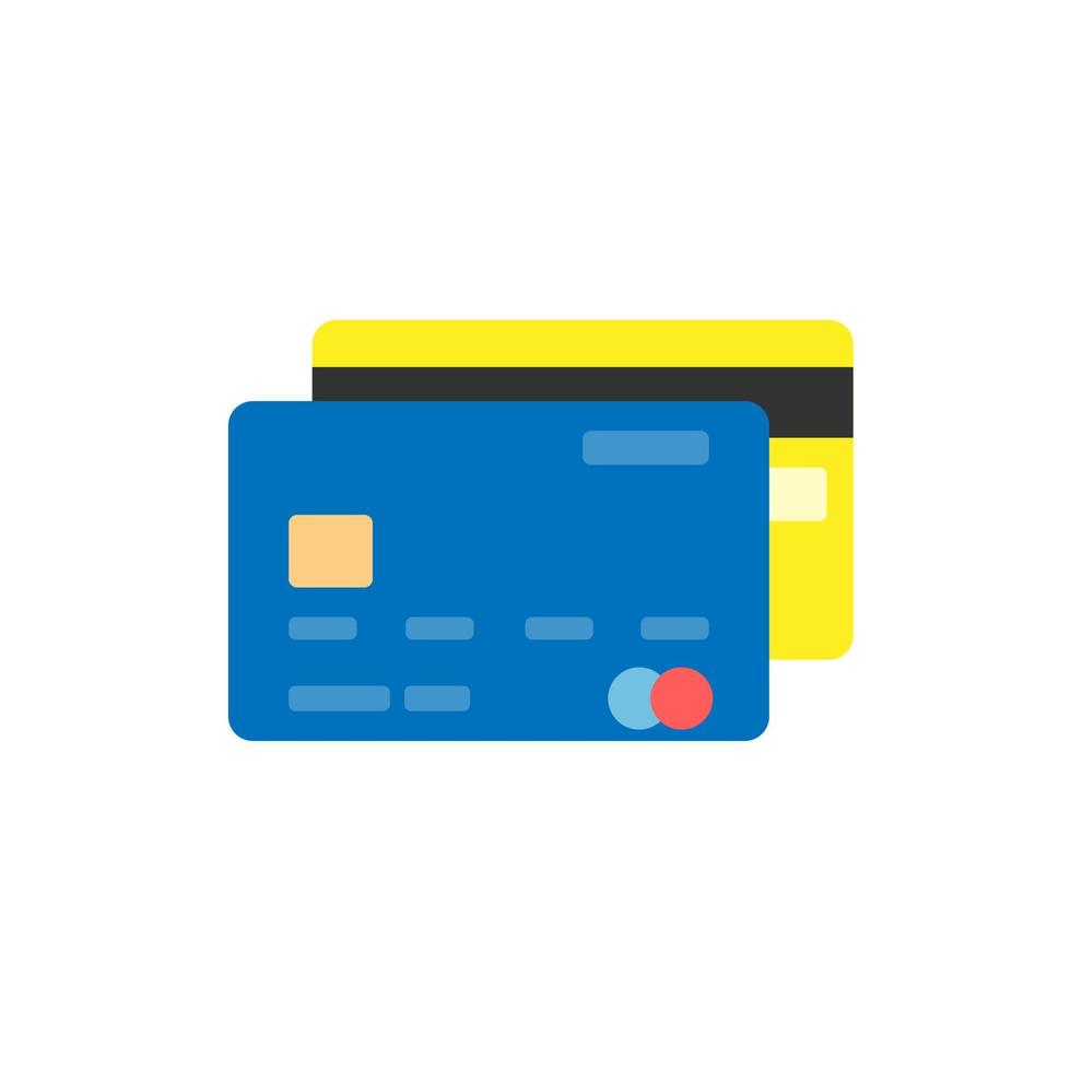 creditcard plat pictogram vector