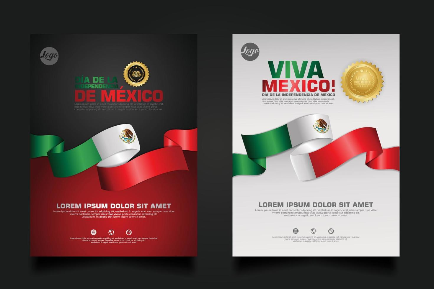 mexico gelukkige onafhankelijkheidsdag achtergrond sjabloon. vector