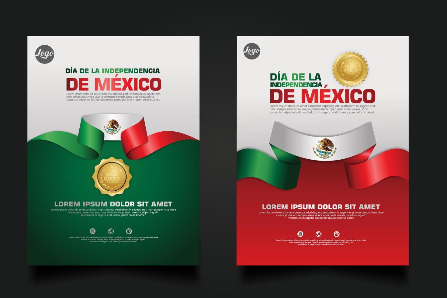 mexico gelukkige onafhankelijkheidsdag achtergrond sjabloon. vector