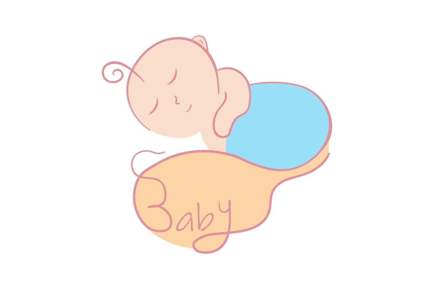 schattige baby logo pictogram ontwerp vector