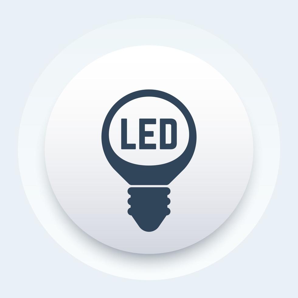 led-lamp, lamppictogram, vectorillustratie vector