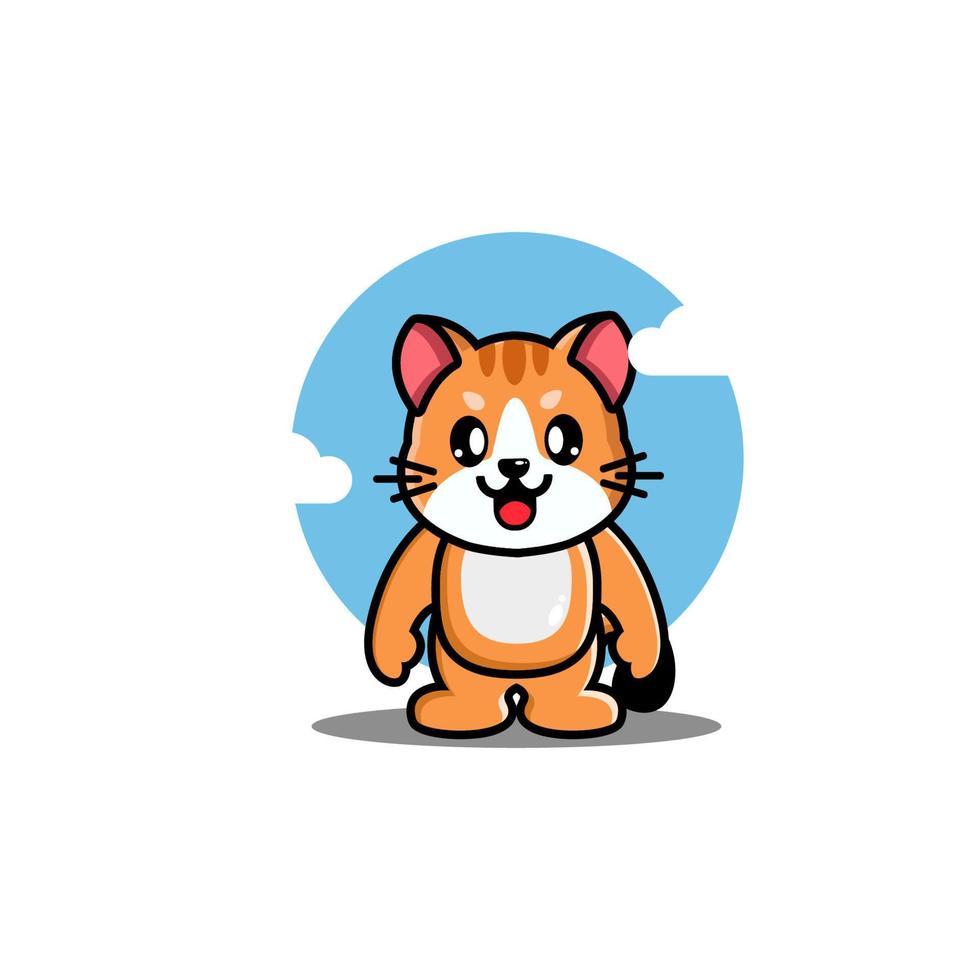 schattige kat cartoon vectorillustratie vector