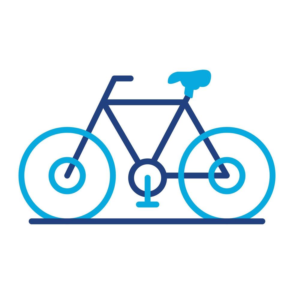 fiets glyph twee kleuren icoon vector