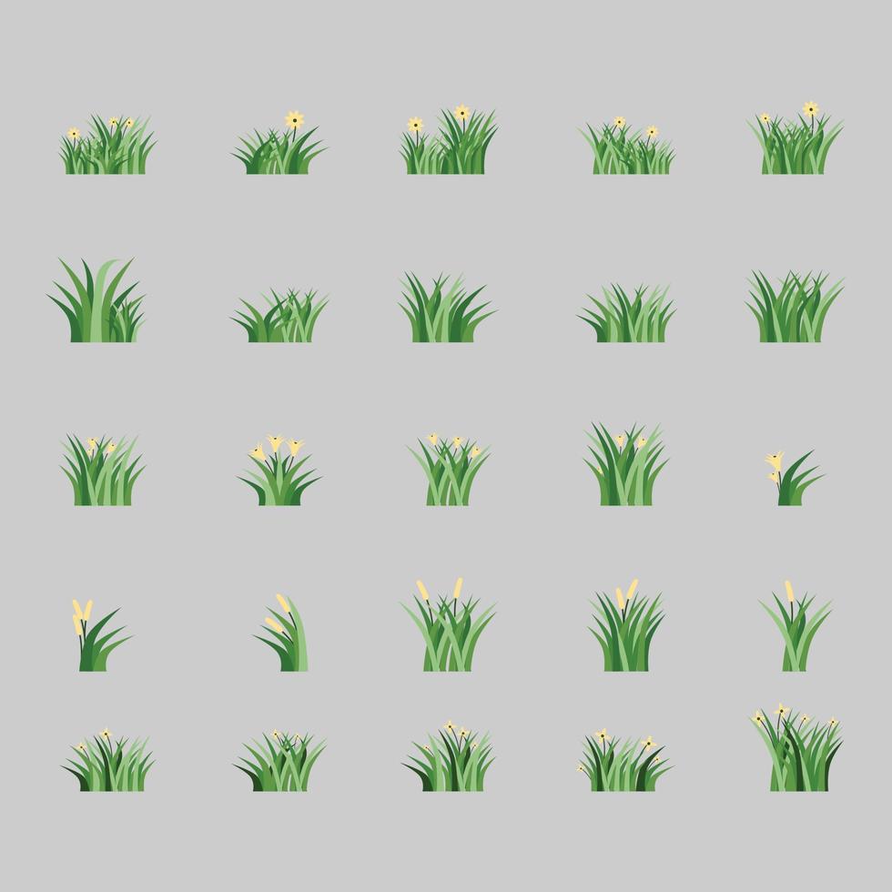 bomen struik riet struiken bomen groene planten bos realistisch natuur vector