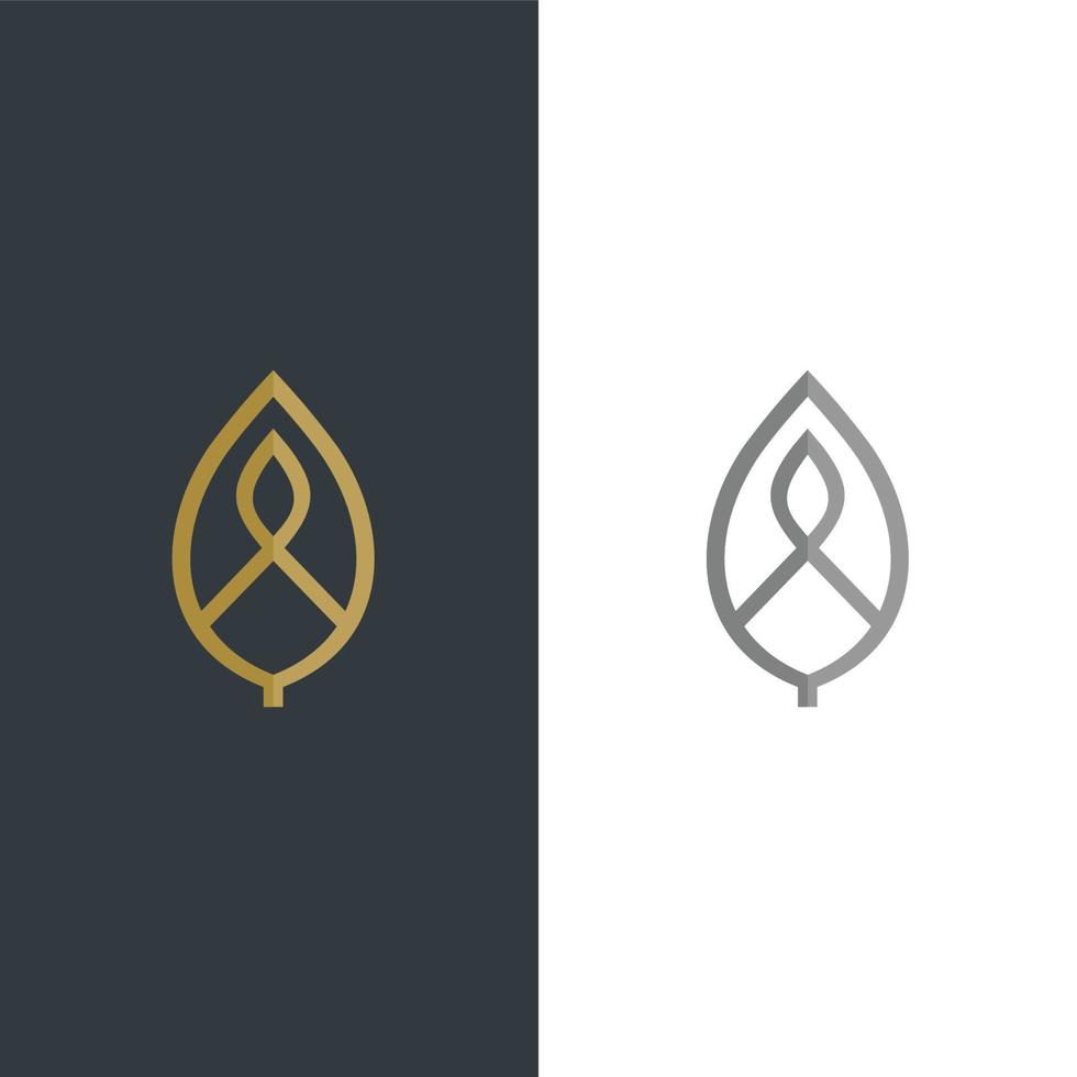 blad pictogram. gouden bladvector. eco eenvoudig pictogram vector