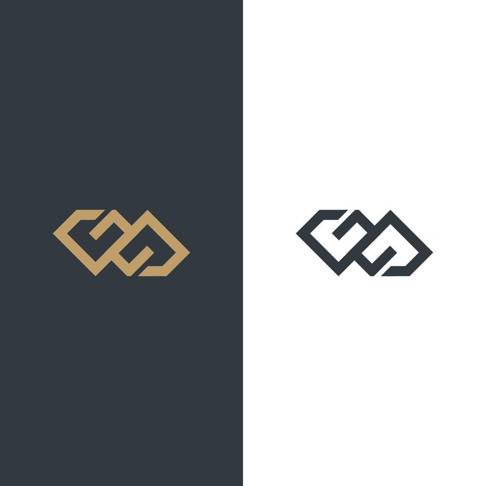 diamanten logo met oneindige schets kunststijl vector