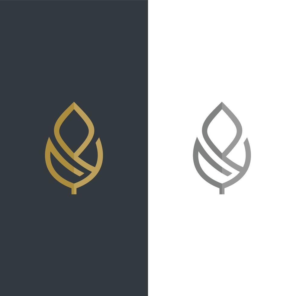 blad pictogram. gouden bladvector. eco eenvoudig pictogram vector