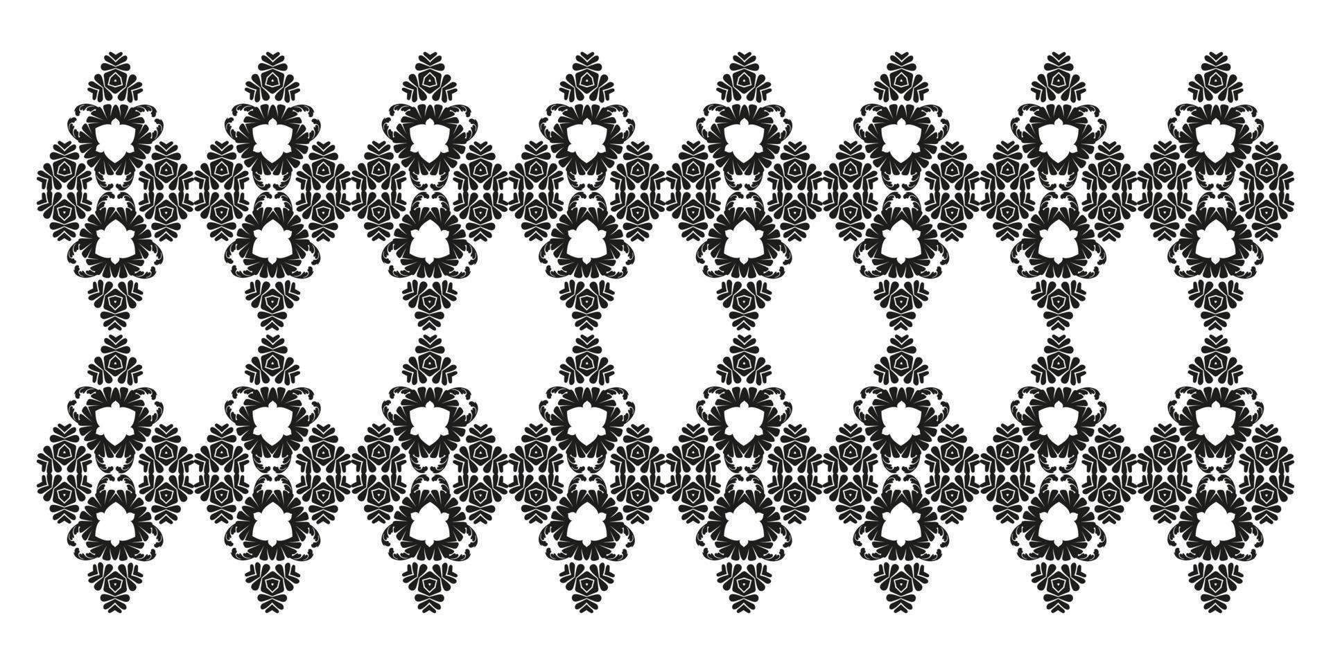 vintage zwart damastpatroon. oosters ornament voor lasersnijden, tatoeage, inlegwerk, kant. zwart en wit. vector