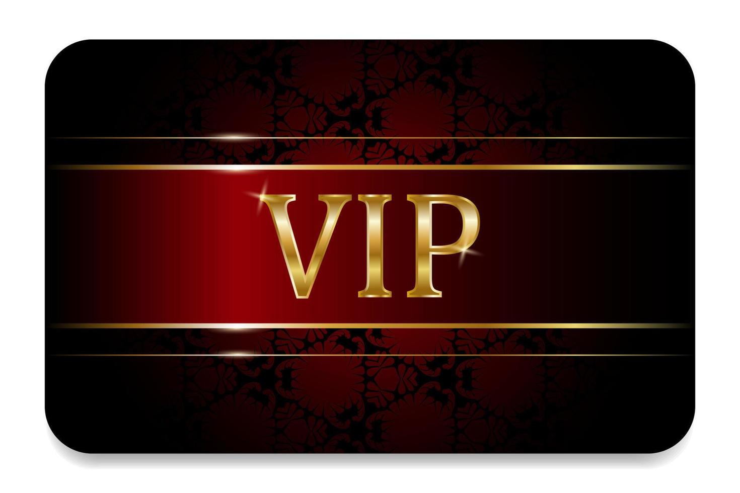 premium vip-kaart rood en zwart met gouden elementen. premium kaart met vintage patroon. visitekaartje. moderne creatieve sjabloon. verkoop spandoek. vector