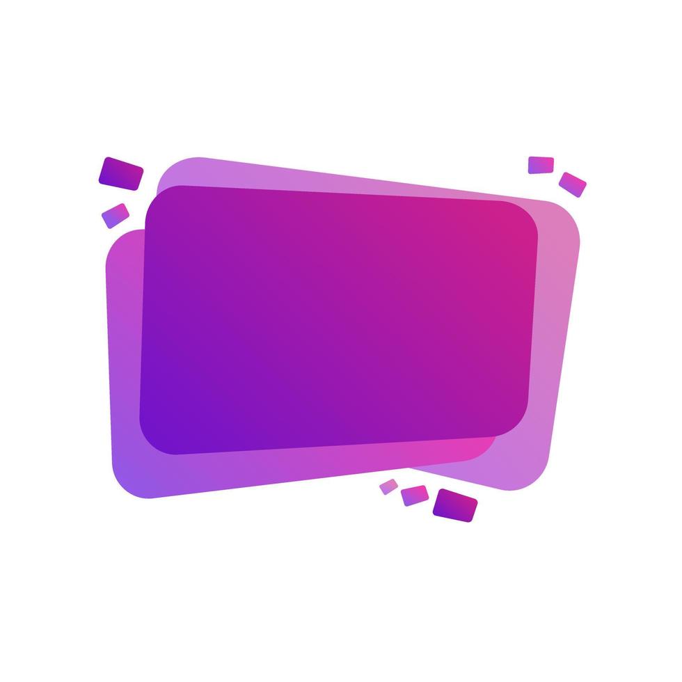 sjabloon voor moderne abstracte paarse gradiënt rechthoek banner vector
