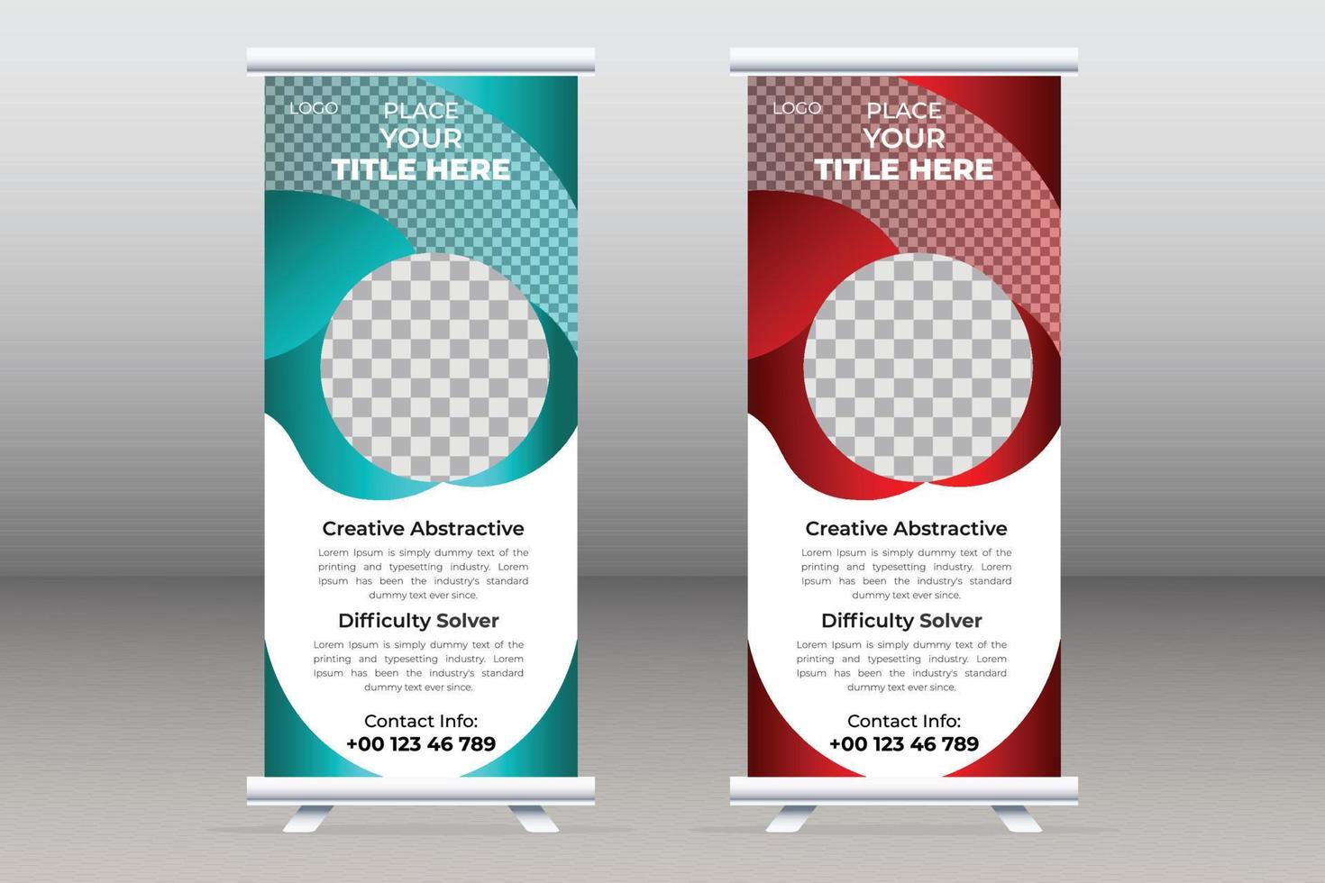 roll-up bannerontwerp voor vector stijlvolle roll-up displaystandaardbanner met creatief bannerontwerp