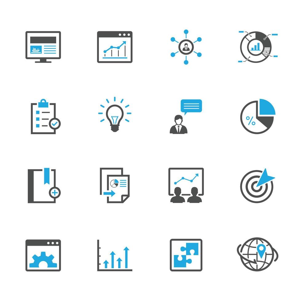 seo en ontwikkeling pictogrammen met witte achtergrond vector