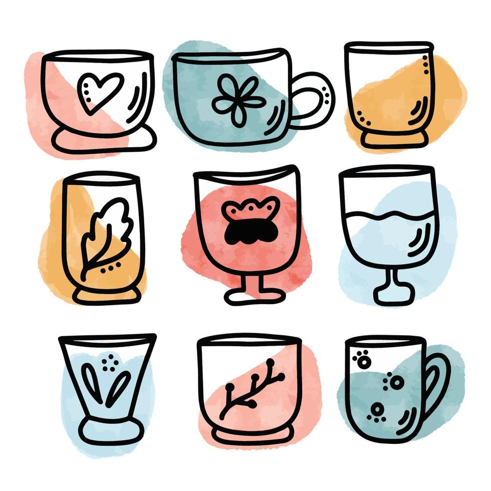 vector schets illustratie - kopje koffie