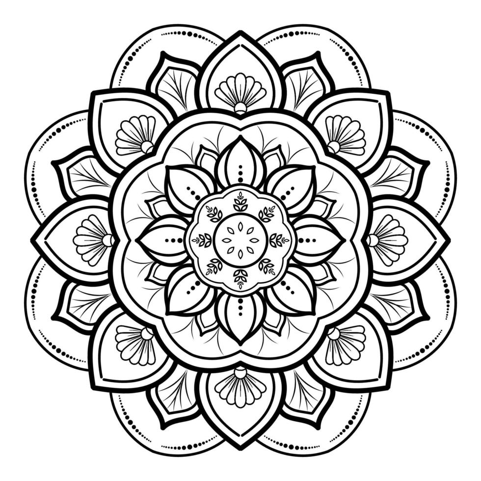 mandala bloemmotief, vintage decoratieve elementen, mandala achtergrond vector