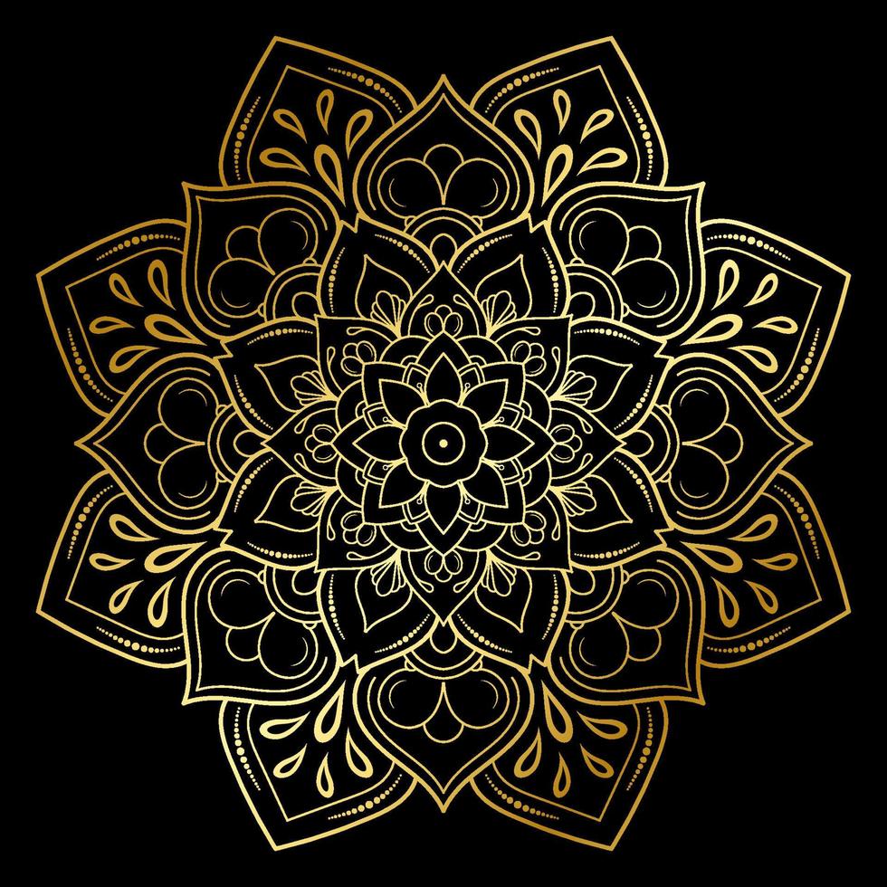 zwart-wit mandala bloemmotief, vintage decoratieve elementen, mandala achtergrond vector