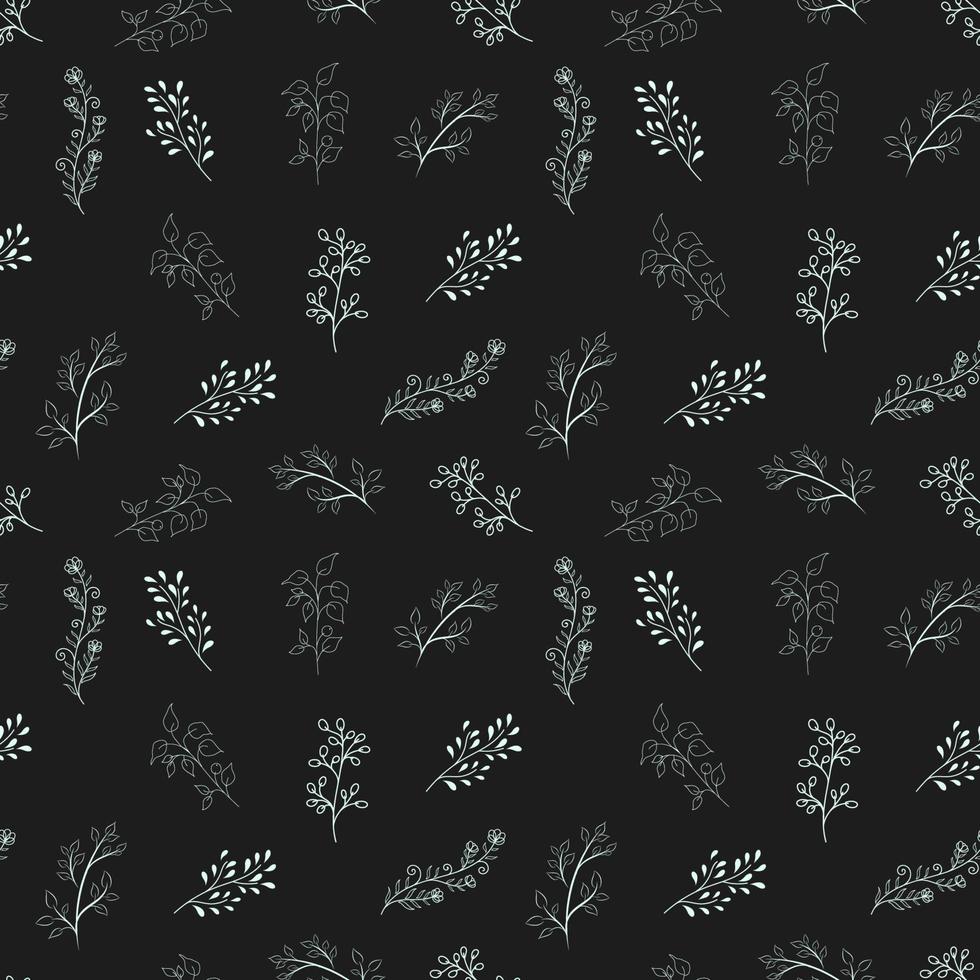 naadloze bloemmotief achtergrond, botanisch blad, hand getrokken decoratief element, naadloze achtergronden en wallpapers voor stof, verpakking, decoratieve print, textiel, herhalend patroon vector