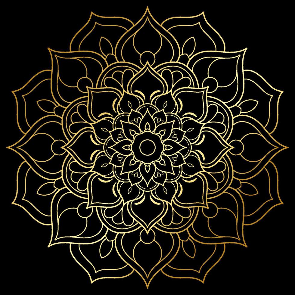 zwart-wit mandala bloemmotief, vintage decoratieve elementen, mandala achtergrond vector