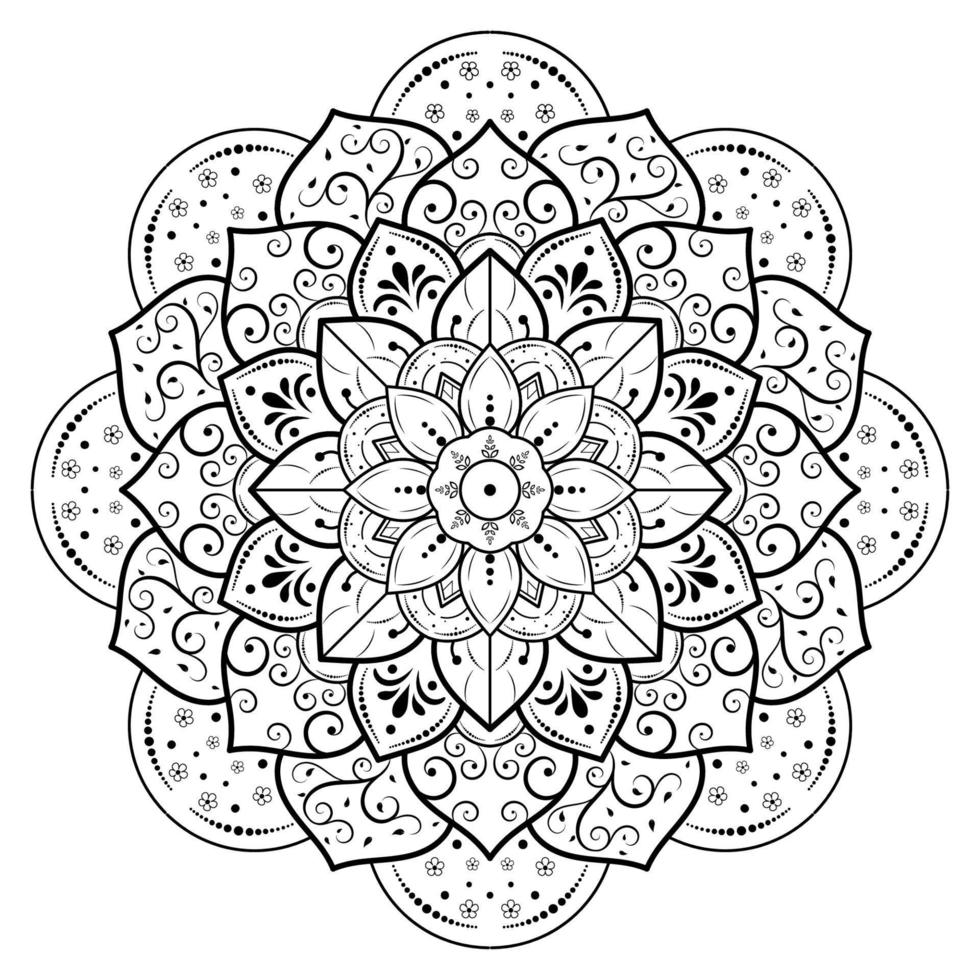 mandala bloemmotief, vintage decoratieve elementen, mandala achtergrond vector