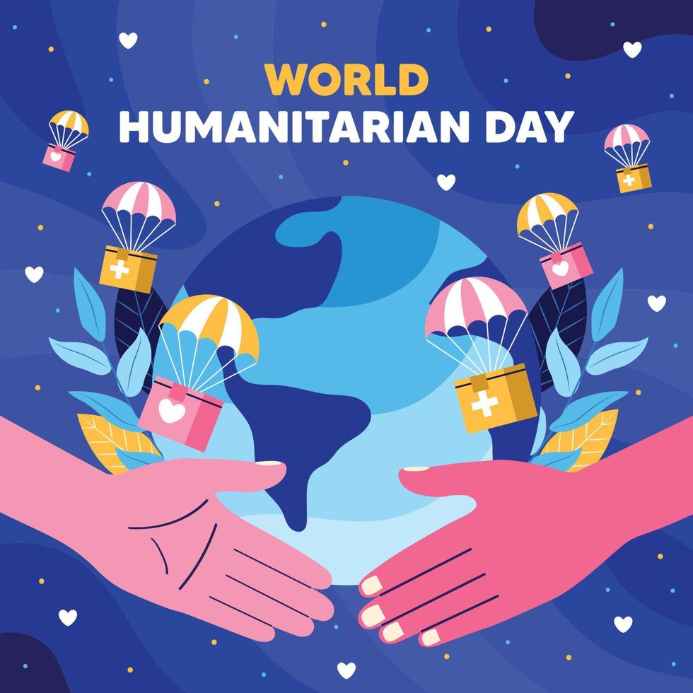 wereld humanitaire dag concept vector