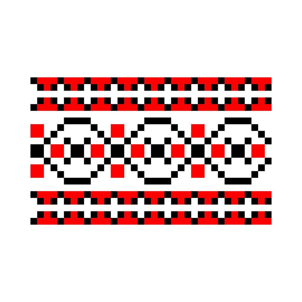 pixelpatroon vyshyvanka traditioneel etnisch Oekraïens naadloos patroon Slavisch ornament vector