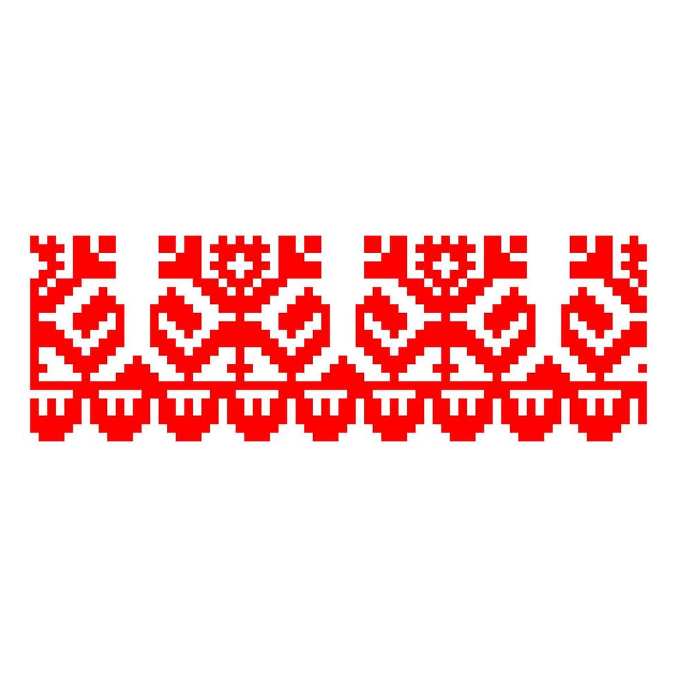 pixelpatroon vyshyvanka traditioneel etnisch Oekraïens naadloos patroon Slavisch ornament vector