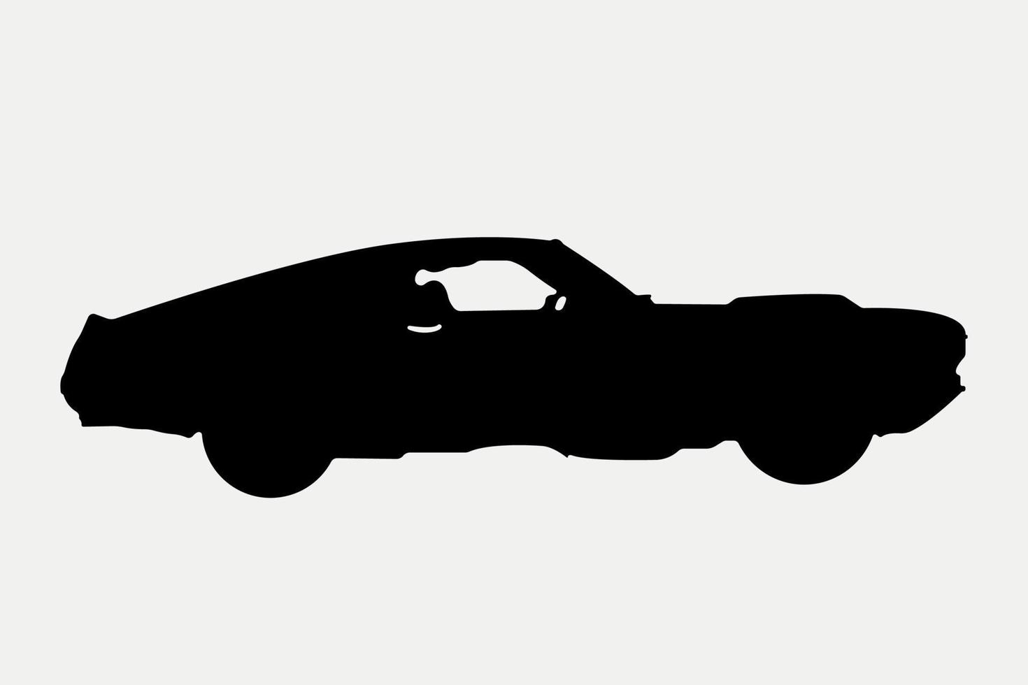 Amerikaanse spier klassieke sport auto silhouet voertuig illustratie. vector