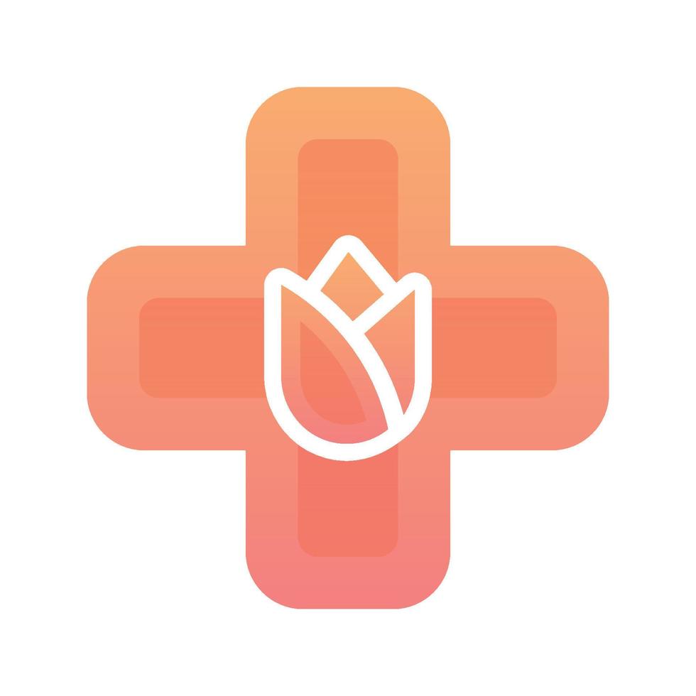 bloem medische gradiënt logo ontwerp sjabloon icoon vector