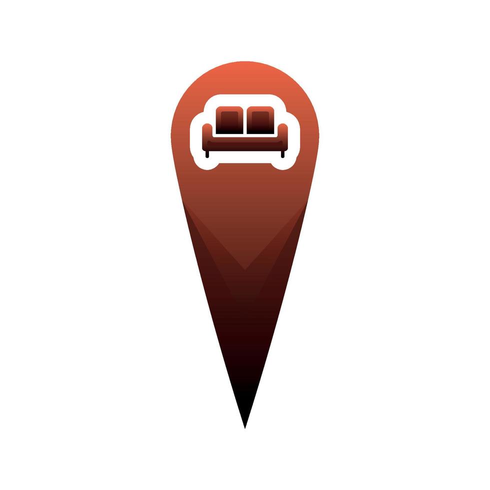 bank locatie logo verloop ontwerp sjabloon pictogram vector