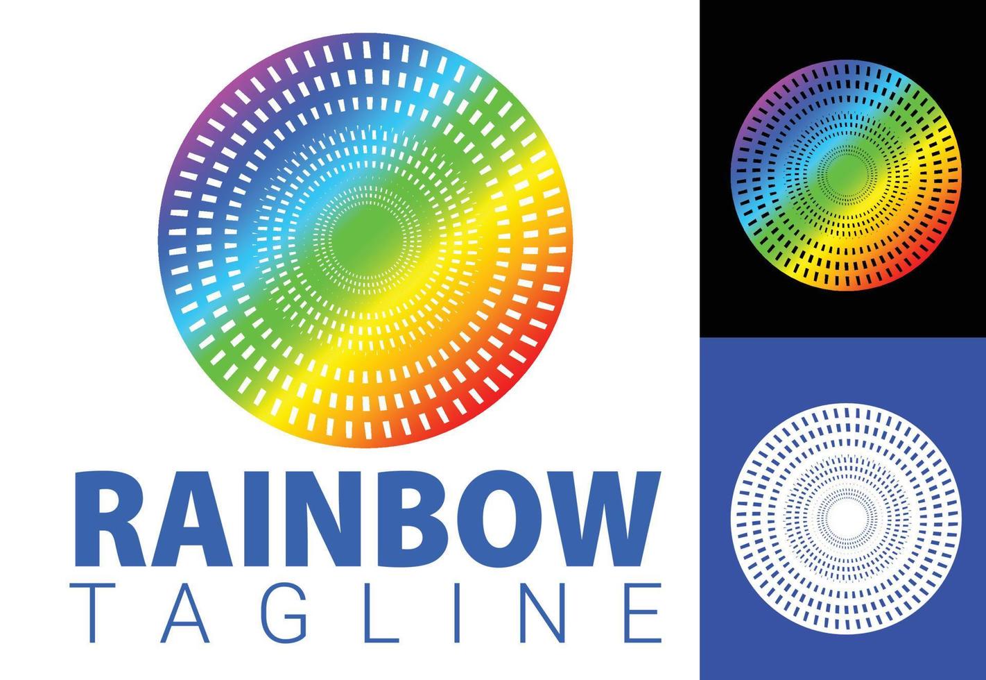 regenboog nieuw logo en pictogram ontwerpsjabloon vector