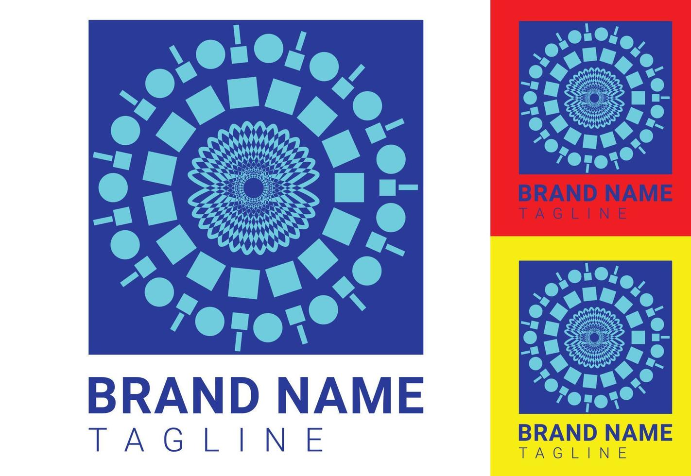 mandala nieuw logo en pictogram ontwerpsjabloon vector