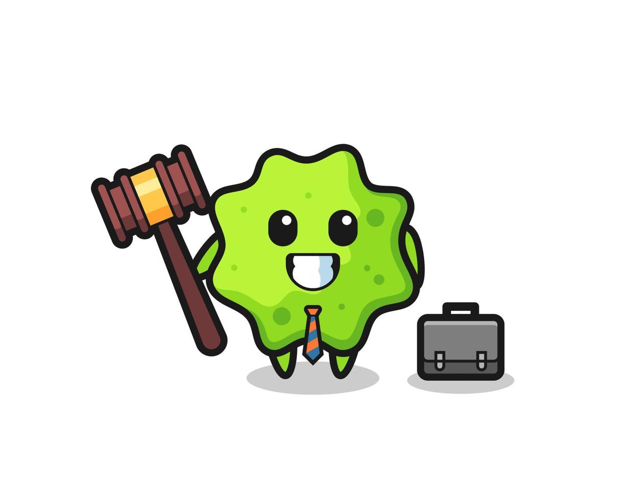 illustratie van splat-mascotte als advocaat vector