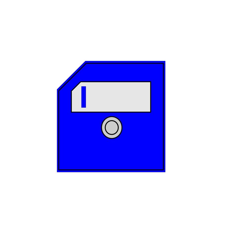 blauwe diskette vectorillustratie vector