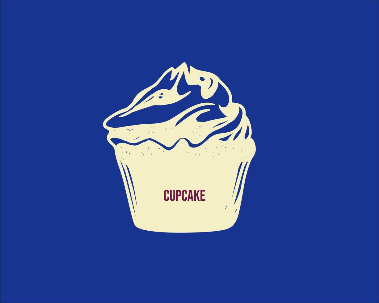 eenvoudig cupcake logo vector icoon