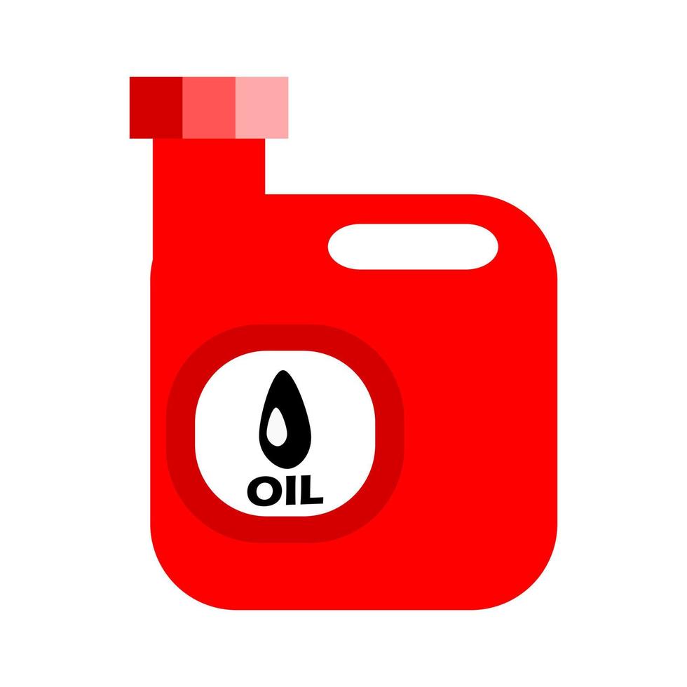 vectorillustratie rode jerrycan vol olie benzine en diesel goed voor element design icon, symbol, ppt, ui. vector