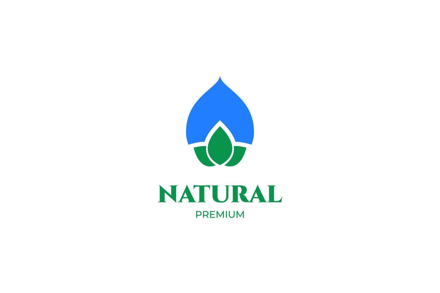 platte natuurlijke bio logo ontwerp vector sjabloon illustratie