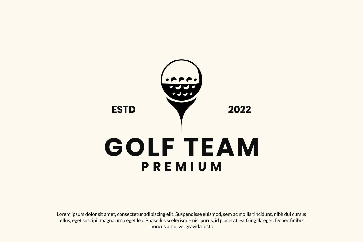 platte golf team logo ontwerp vector sjabloon illustratie