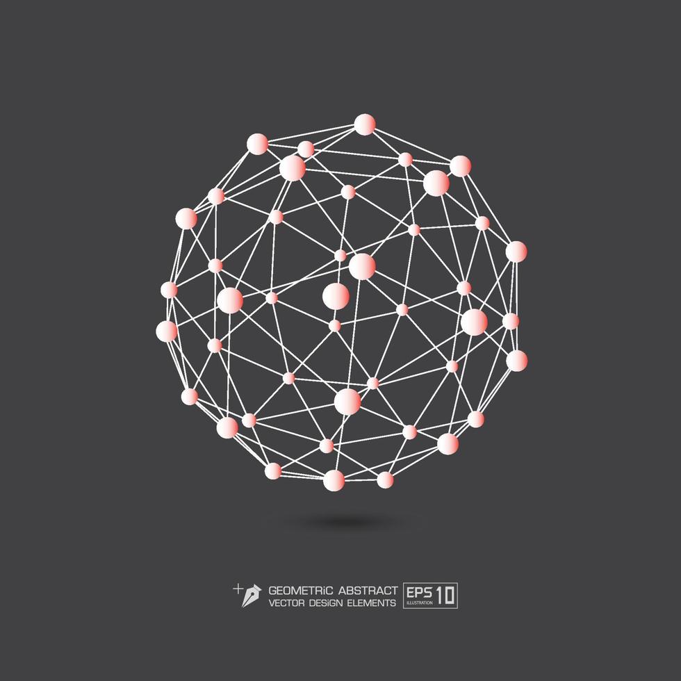 molecuul structuur roze kleur op grijze achtergrond vector eps10 formaat illustratie