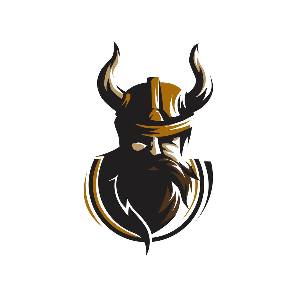 Vikingen mascotte logo ontwerp illustratie voor sport of e-sport team vector