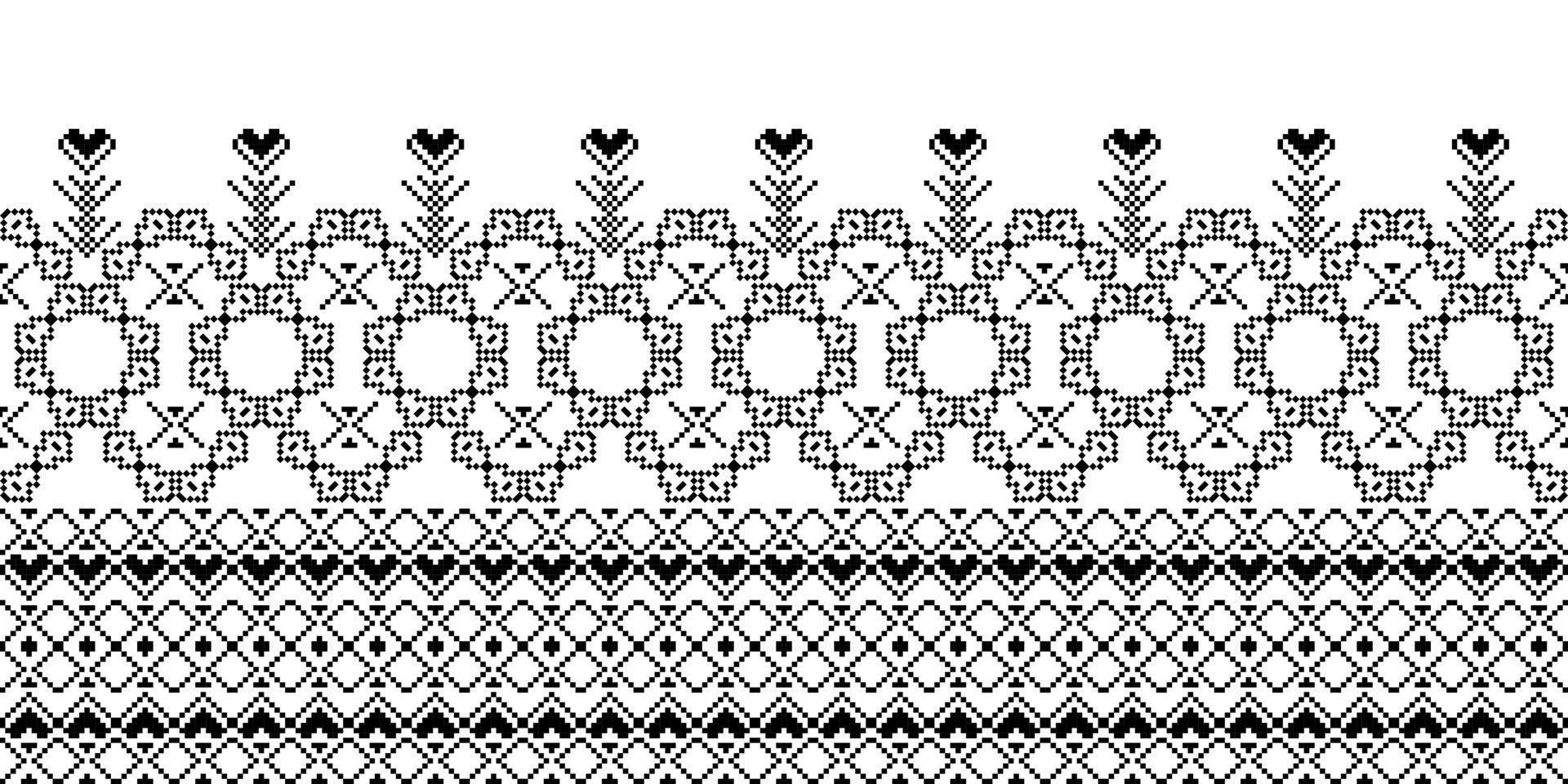 naadloos geïnspireerd borduurpatroon, vector horizontale naad stof ornamentals ontwerp voor mode kleding, stof, textiel, decoratie achtergrond.