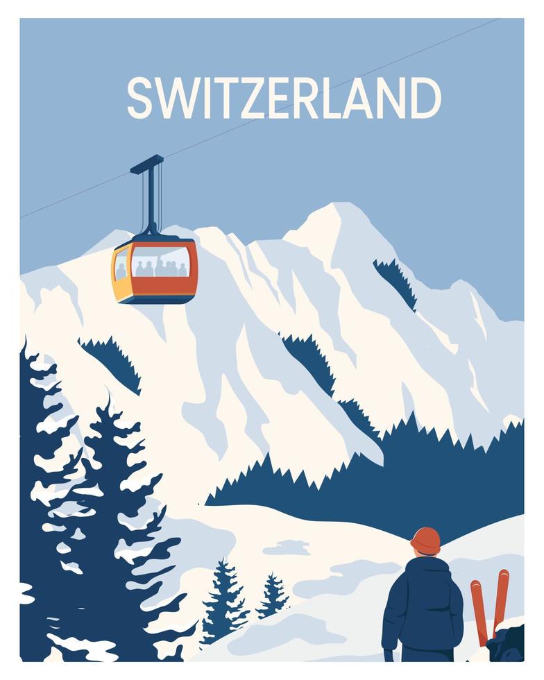 zwitserland vector illustratie achtergrond