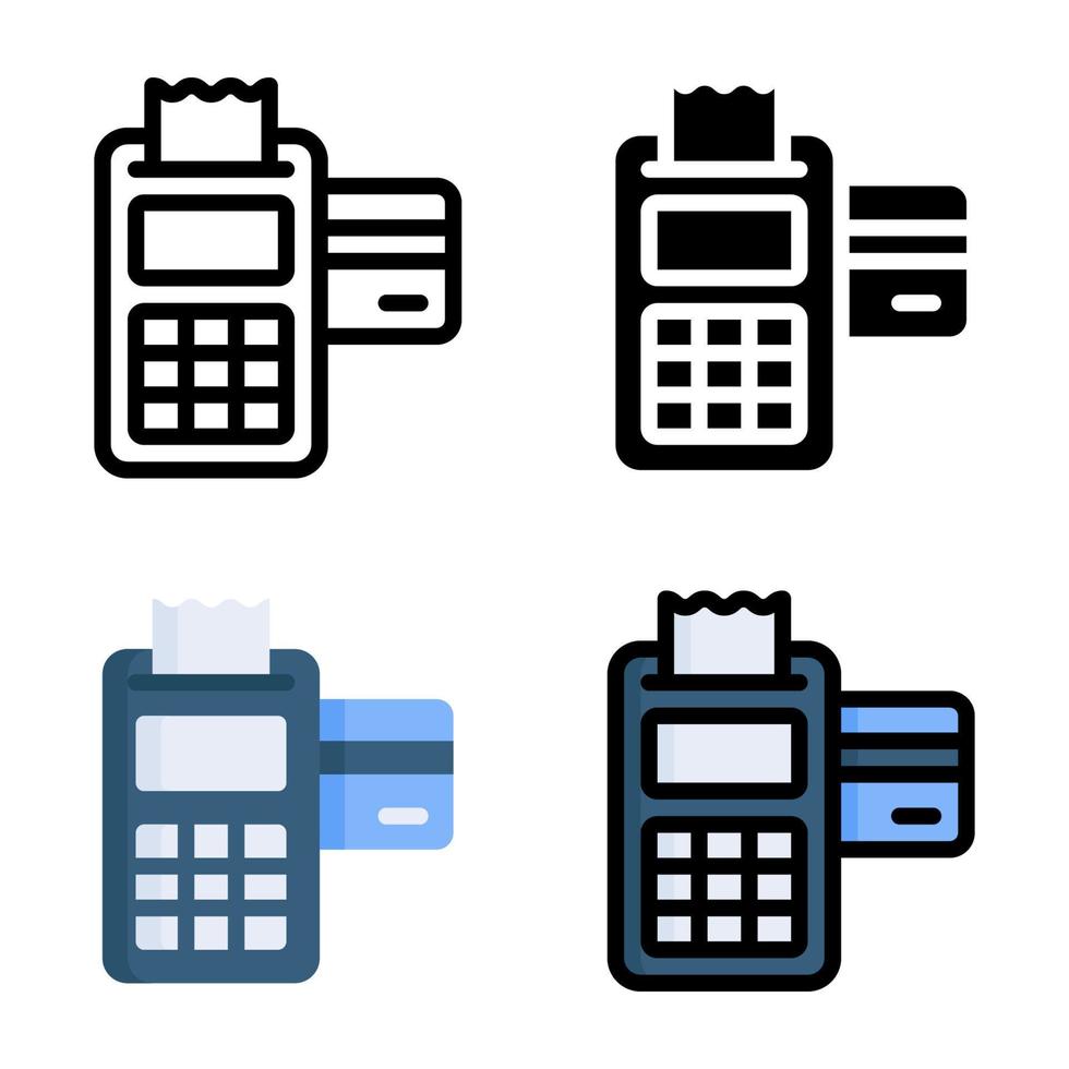 betaalterminal icoon stijl collectie vector