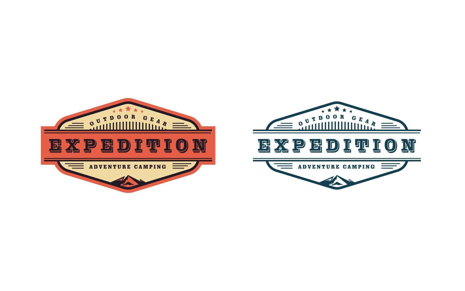 berg expeditie avontuur logo ontwerp vector