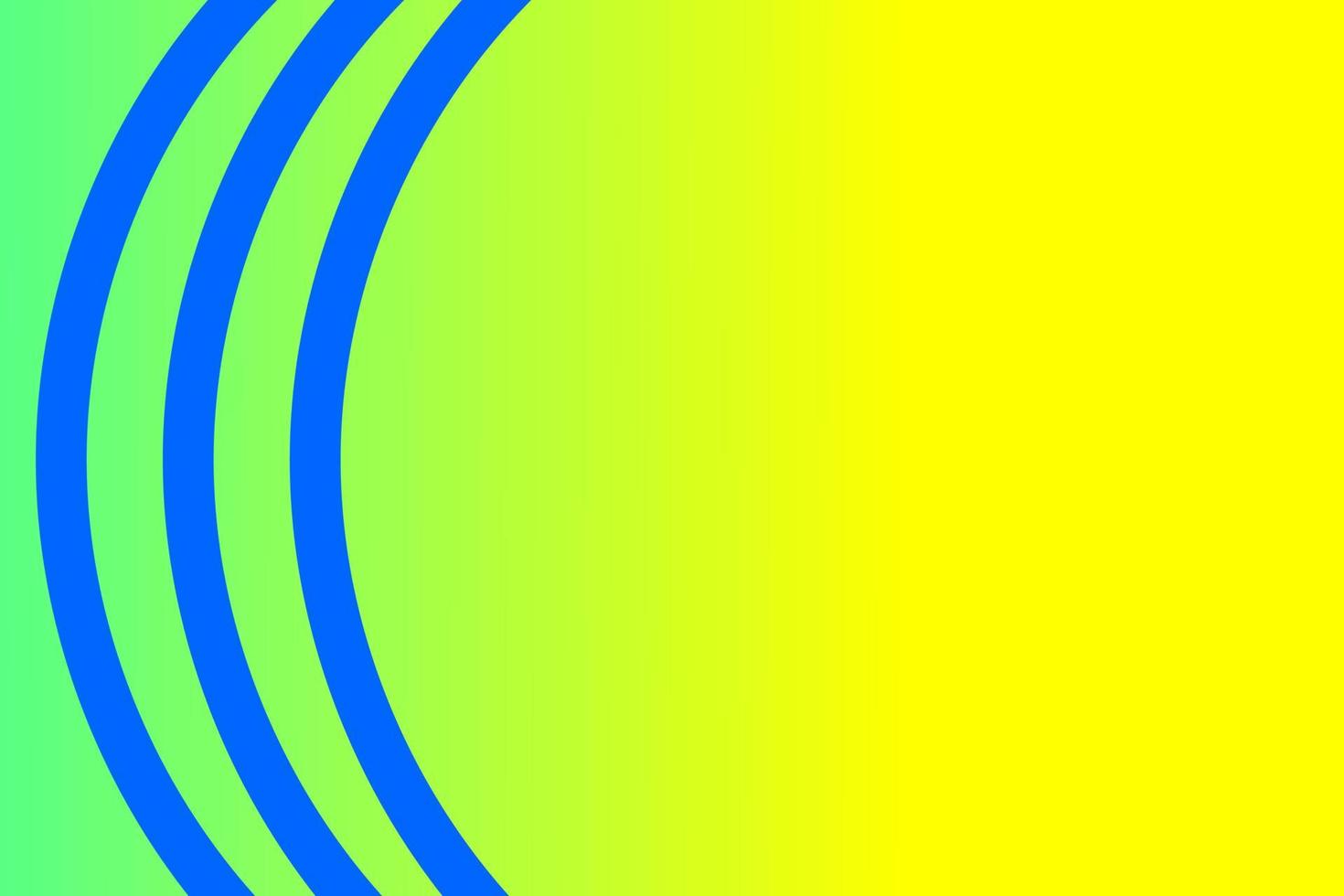 gradiënt blauw gele achtergrond met mooie gebogen blauwe lijnen vector